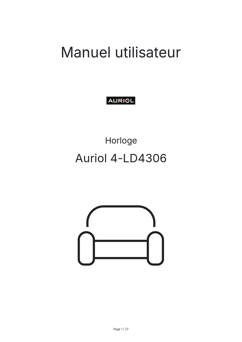 Image de la première page du manuel de l'appareil 4-LD4306