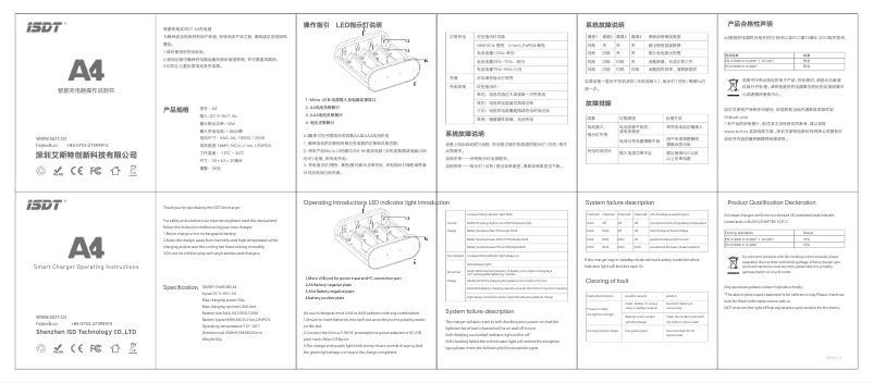 Page 1 de la notice Manuel utilisateur ISDT A4