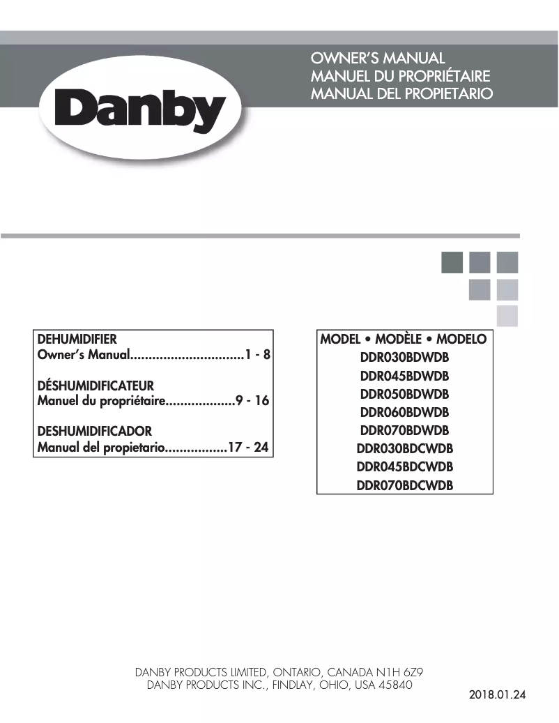 Página 1 del manual Manual de usuario Danby DDR060BDWDB