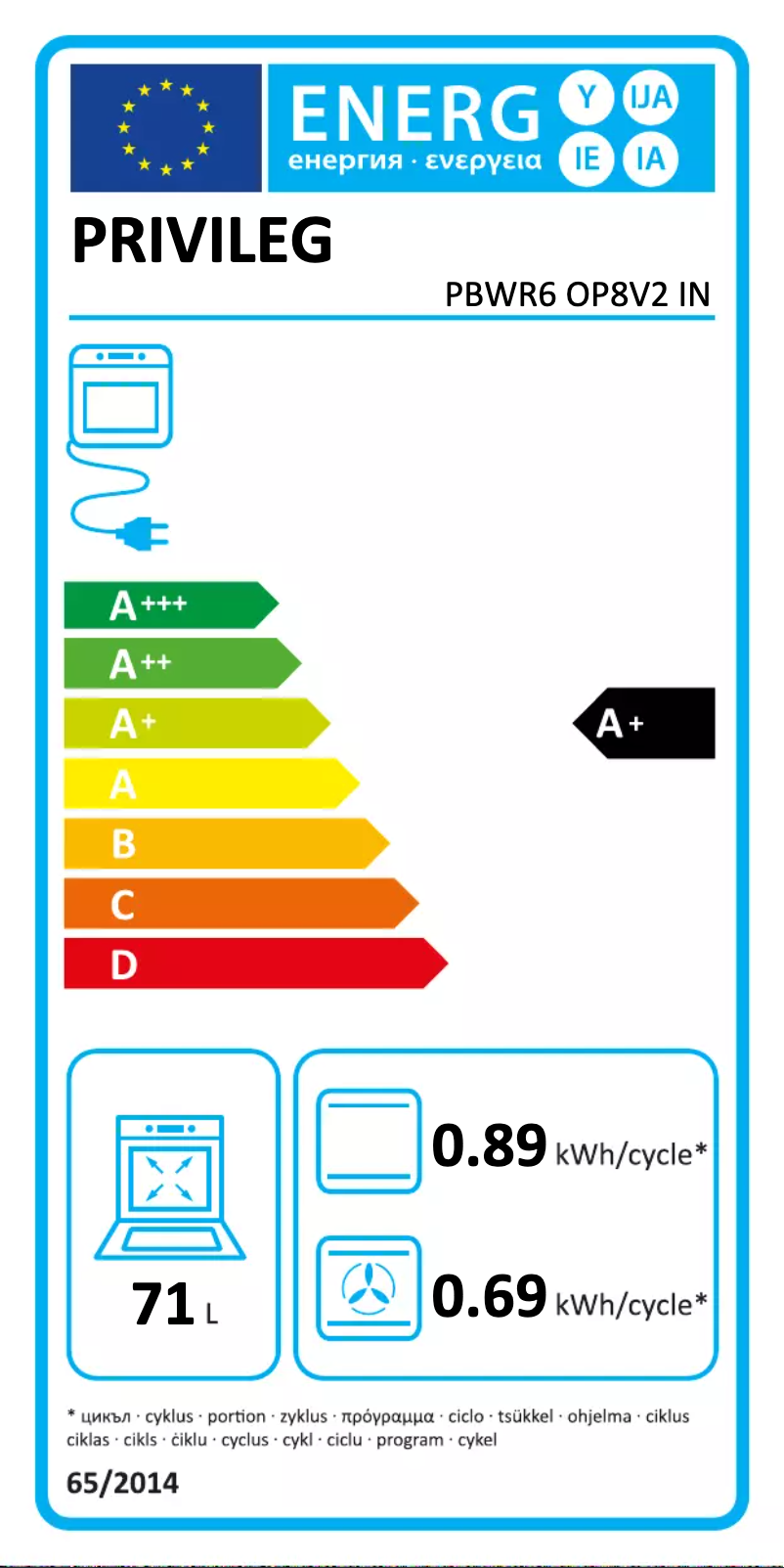 Image de la première page du manuel de l'appareil PBWR6 OP8V2 IN
