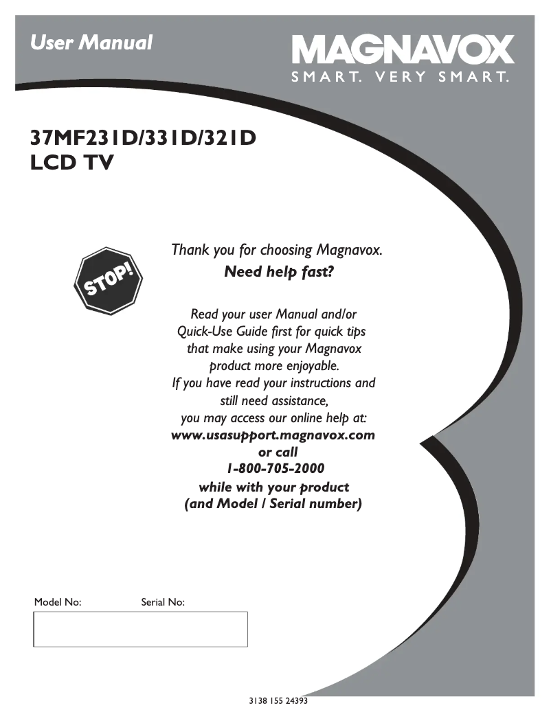 Image de la première page du manuel de l'appareil 37MF321D