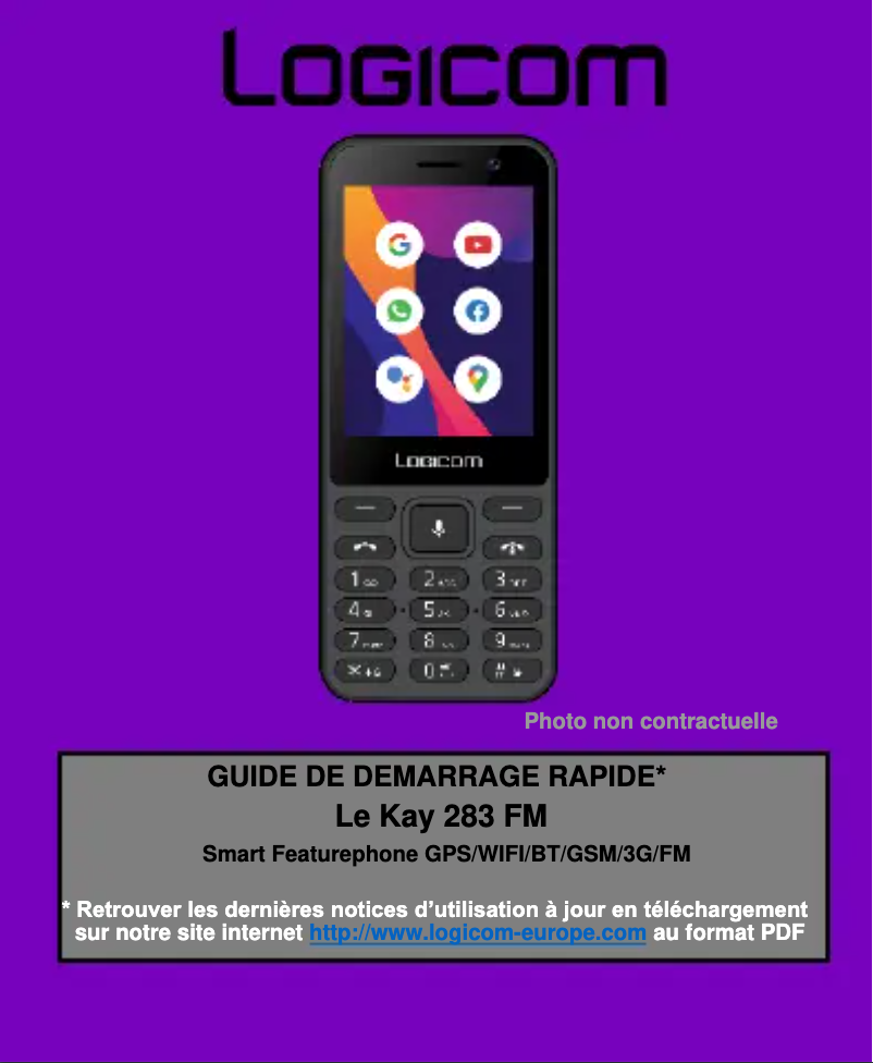 Page n°1 - Manuel utilisateur Logicom Le Kay 283 FM