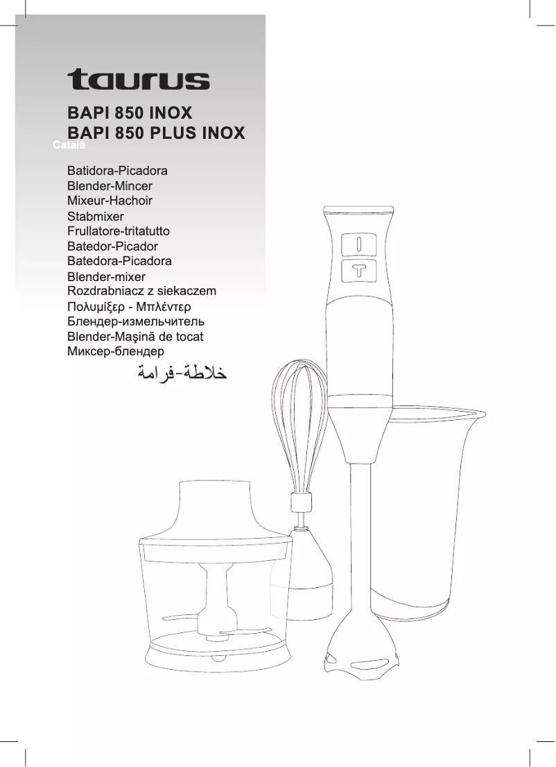 Page n°1 - Manuel utilisateur Taurus Bapi 850 Plus Inox