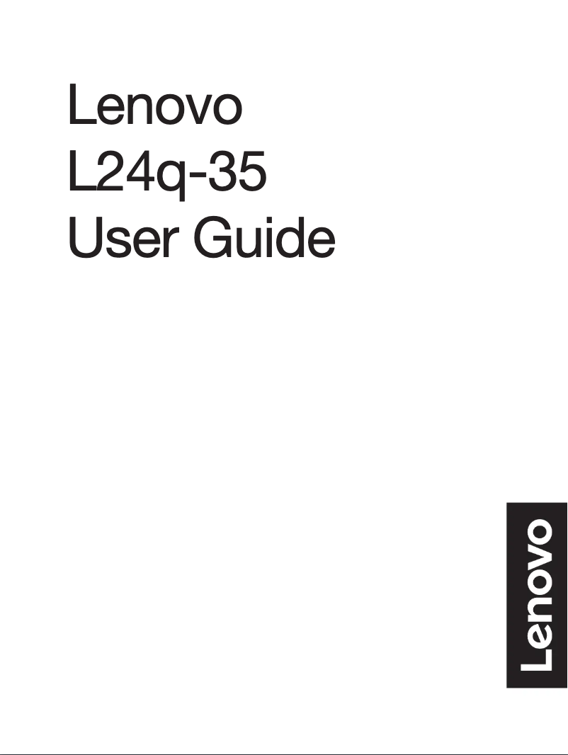 Page n°1 - Manuel utilisateur Lenovo L24q-35