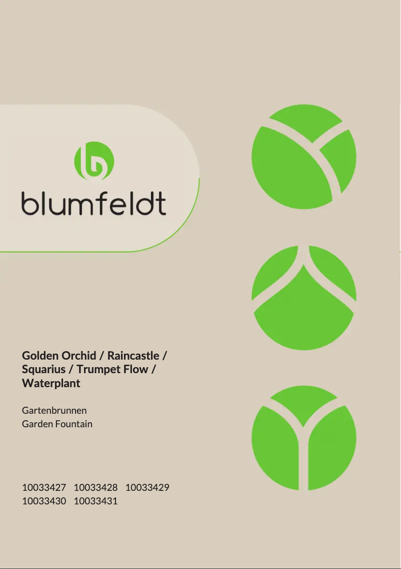 Page n°1 - Manuel utilisateur Blumfeldt Waterplant