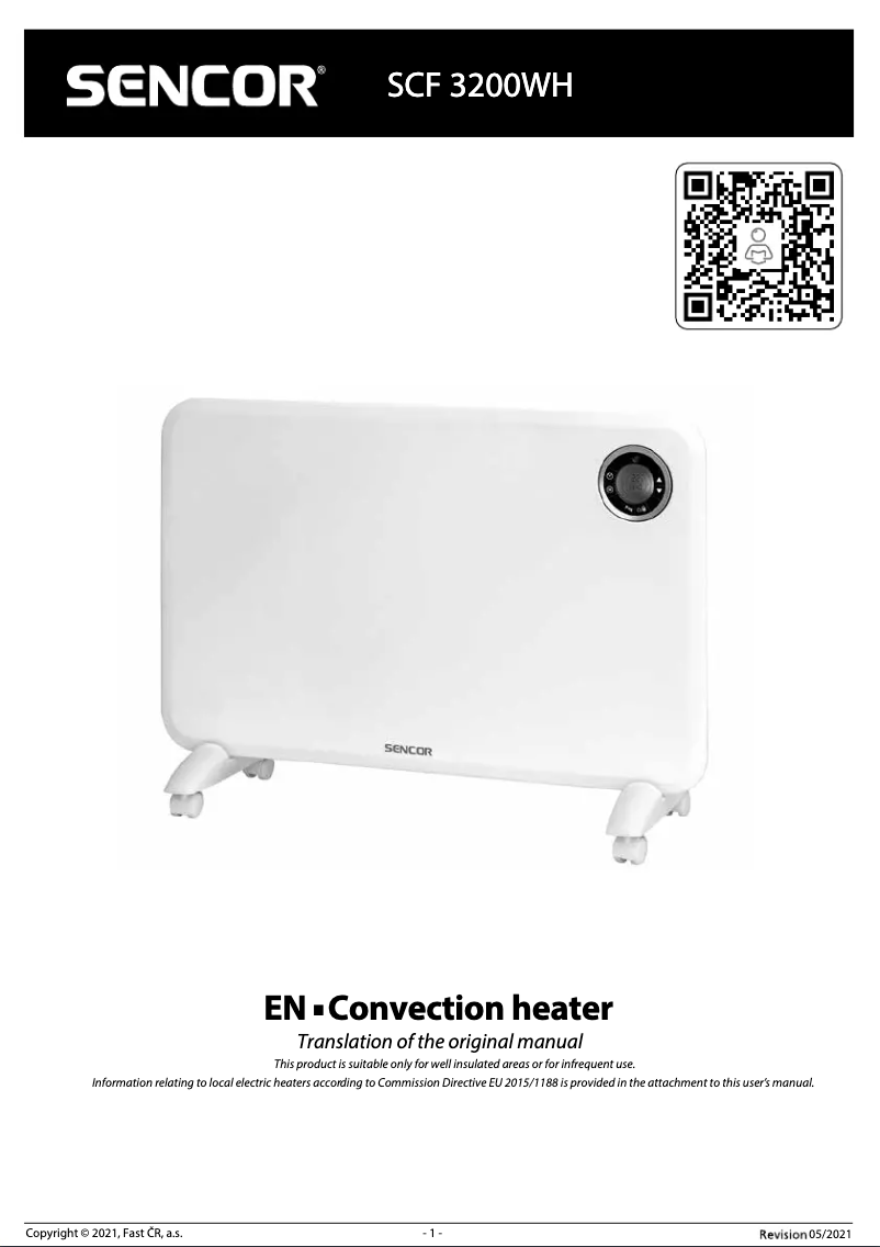 Image de la première page du manuel de l'appareil SCF 3200WH