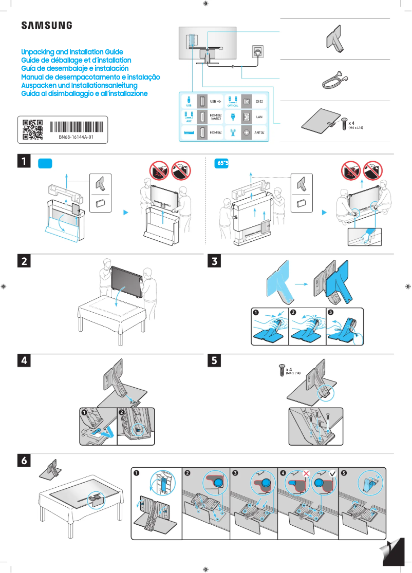 Página 1 del manual Manual de usuario Samsung QA55QN95CAJ