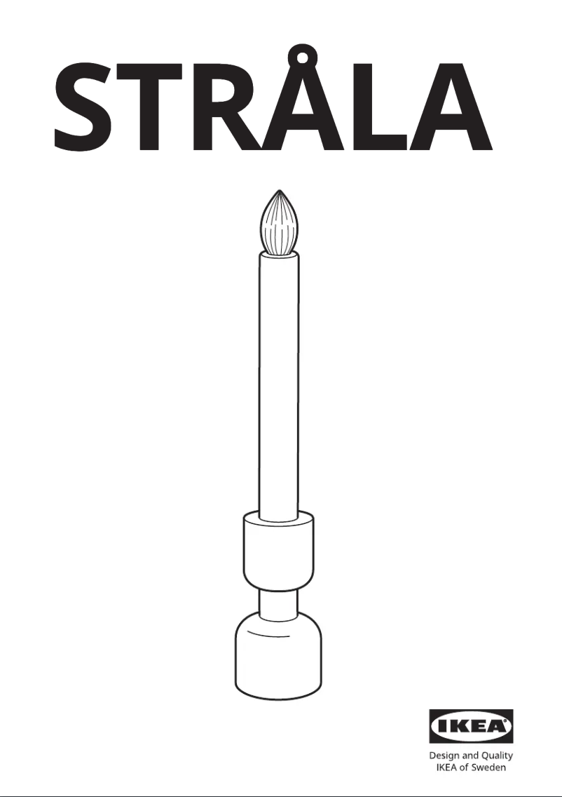 Page 1 de la notice Manuel utilisateur Ikea STRÅLA 705.824.48