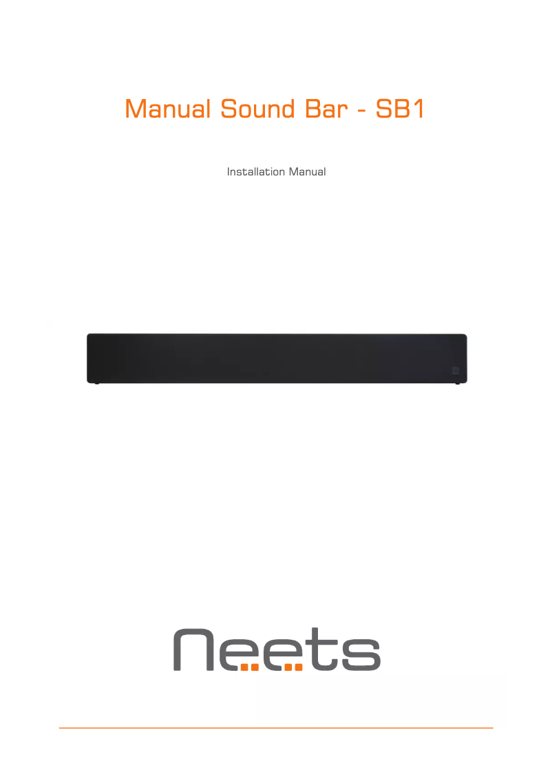 Page n°1 - Manuel utilisateur Neets SB1