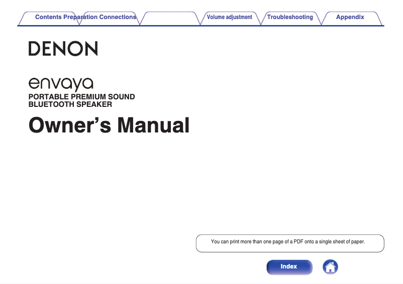 Página 1 del manual Manual de usuario Denon DSB-200