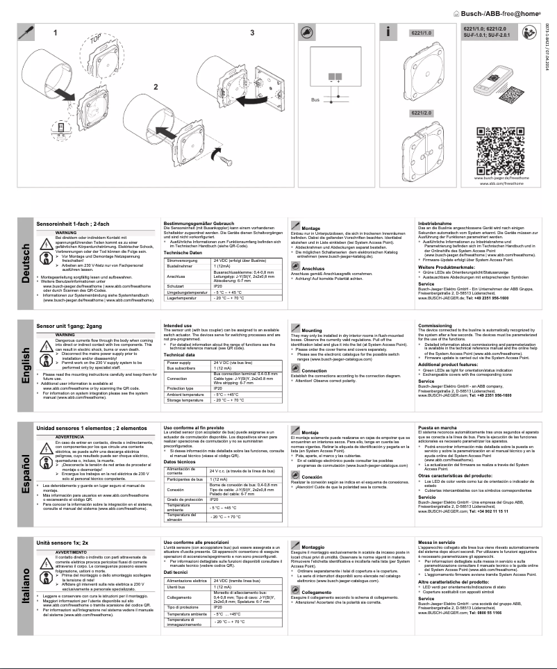 Image de la première page du manuel de l'appareil 2CKA006220A0002