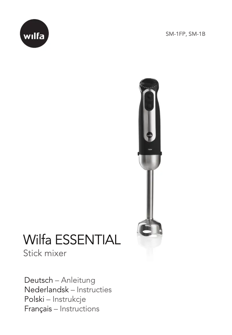 Page 1 de la notice Manuel utilisateur Wilfa Essential SM-1B