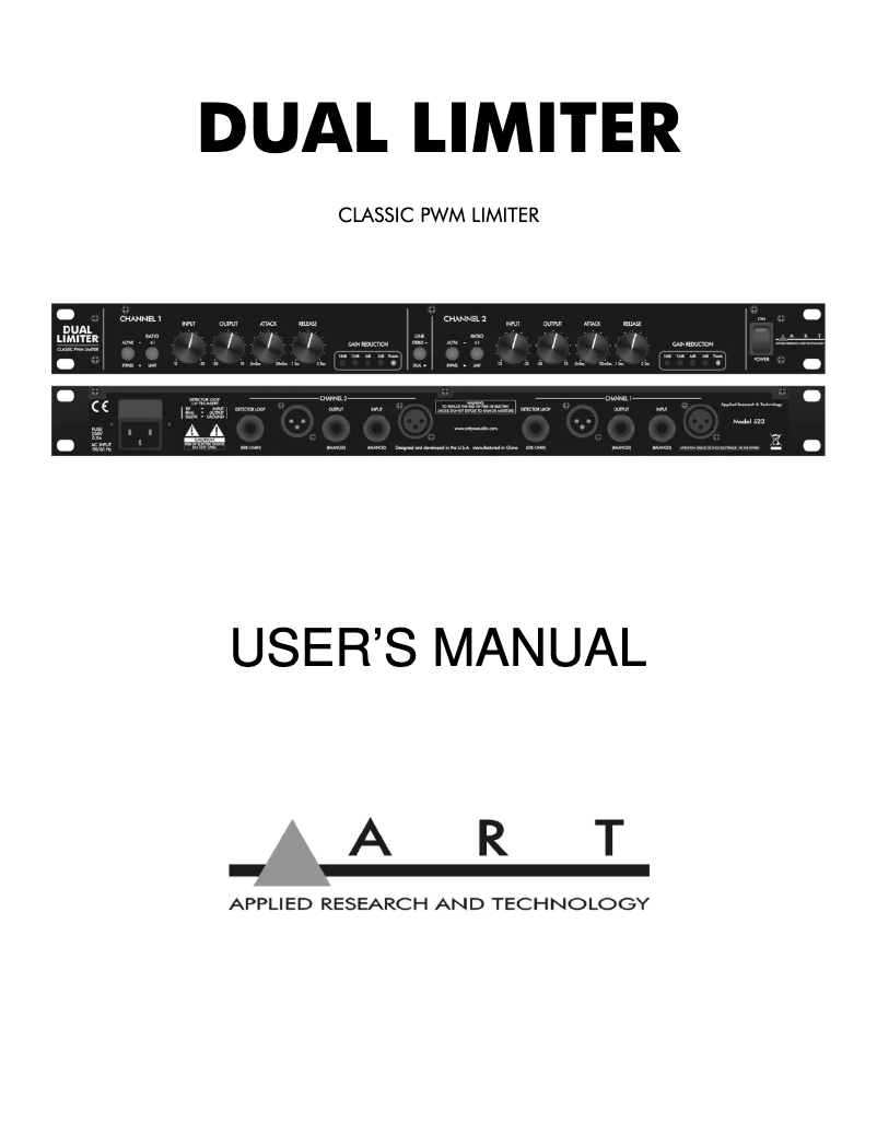 Image de la première page du manuel de l'appareil Dual Limiter
