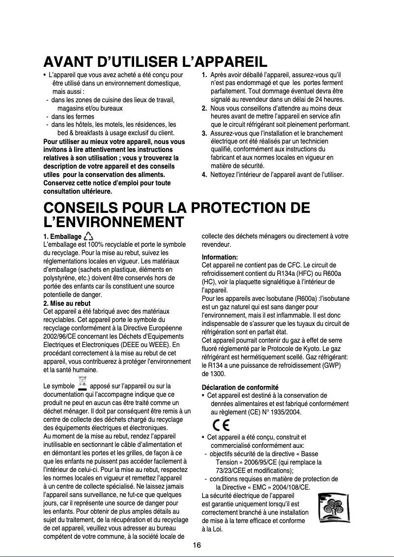 Page 1 de la notice Manuel utilisateur Whirlpool WBV3327 NF W