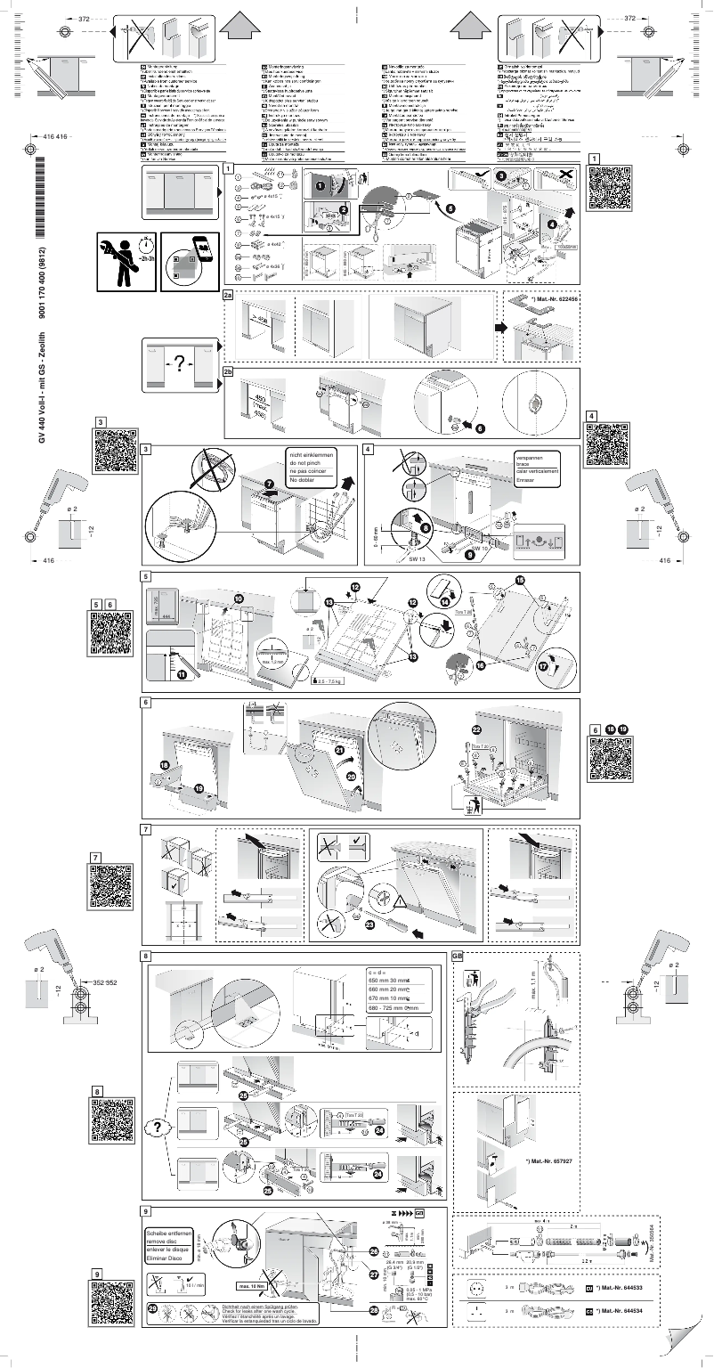 Page 1 de la notice Guide d'installation Bosch SPV66TX01E
