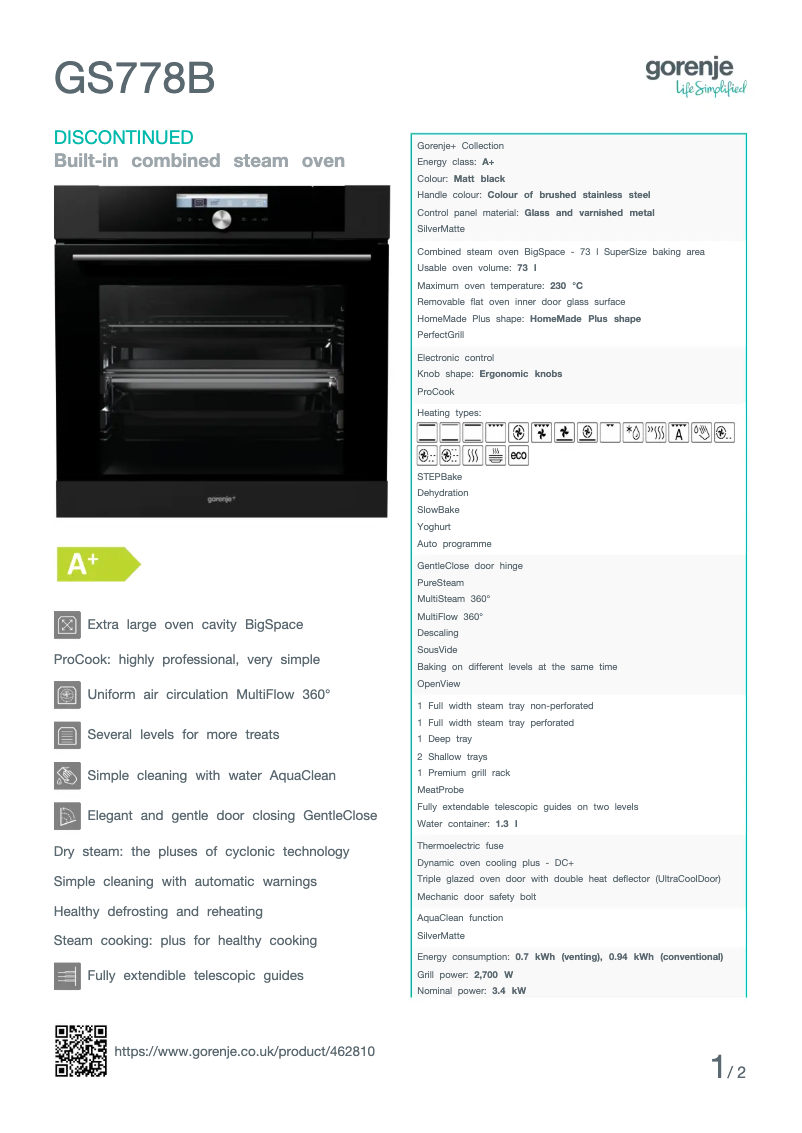 Image de la première page du manuel de l'appareil GS778B