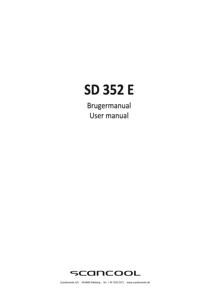 Image de la première page du manuel de l'appareil SD 352 E