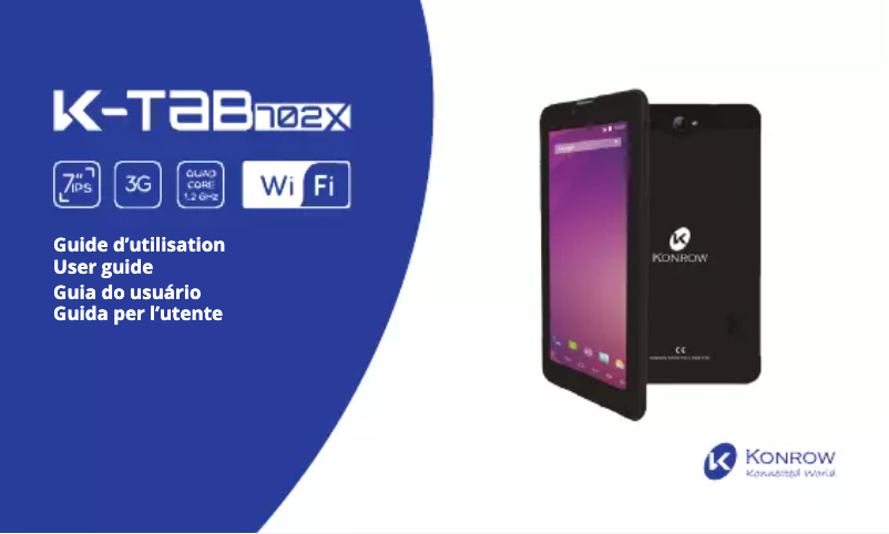 Page n°1 - Manuel utilisateur Konrow K-Tab 702X