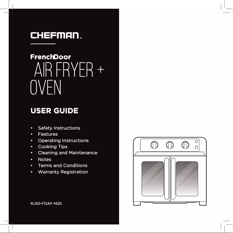Page 1 de la notice Manuel utilisateur Chefman French Door RJ50-FDAF-M25