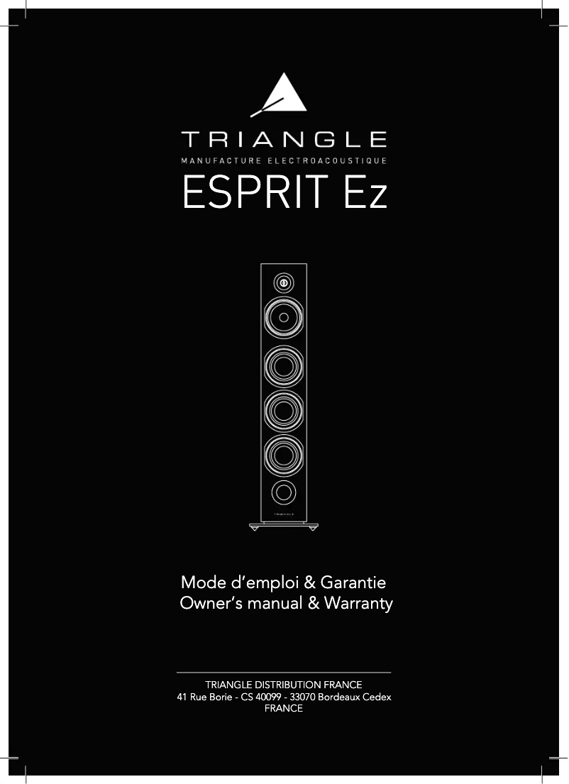 Page 1 de la notice Manuel utilisateur Triangle ESPRIT Ez
