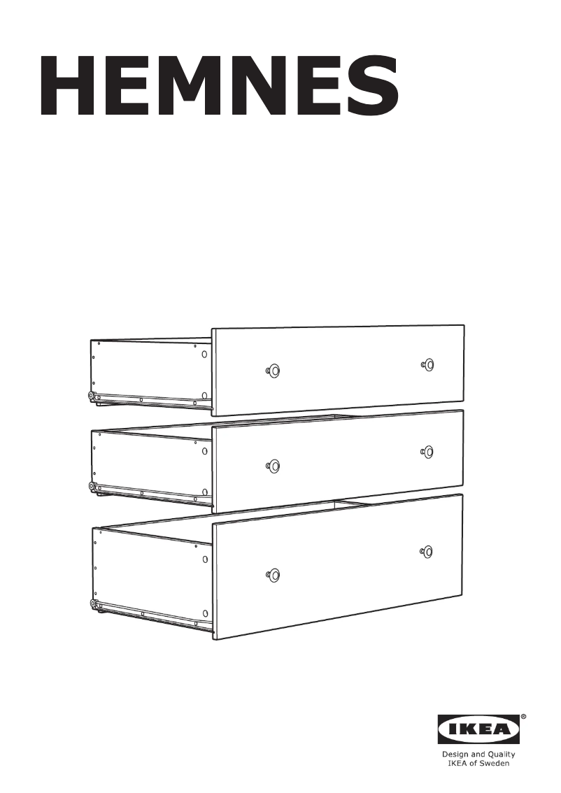 Imagen de la primera página del manual del dispositivo HEMNES 303.556.88