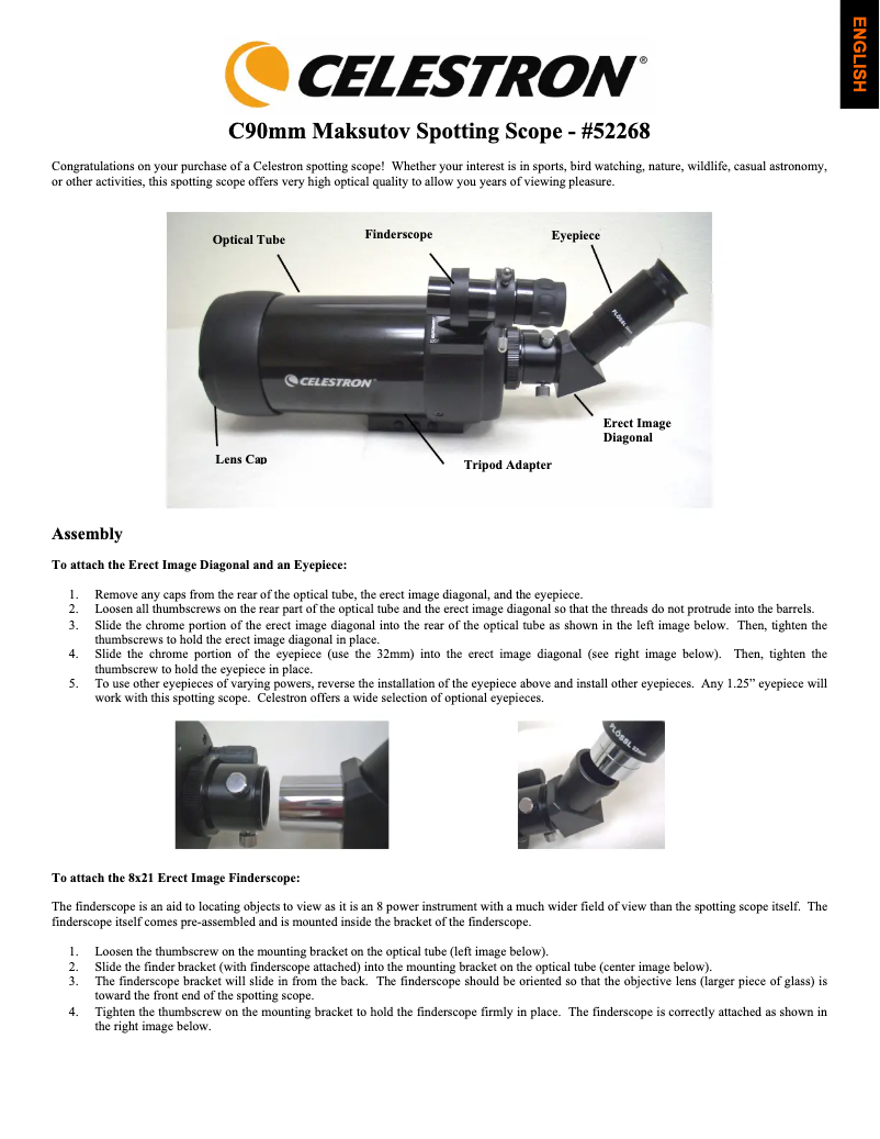 Image de la première page du manuel de l'appareil C90 MAK