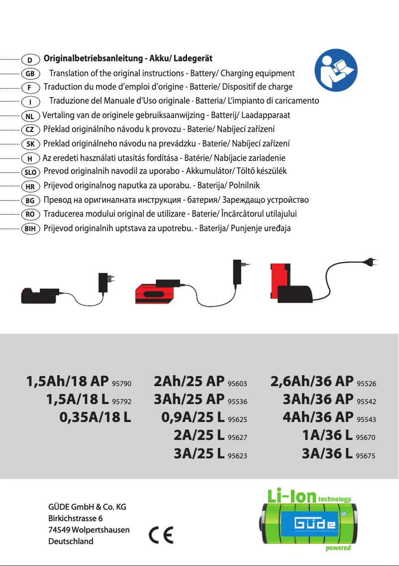Image de la première page du manuel de l'appareil 1.5 A/18 L