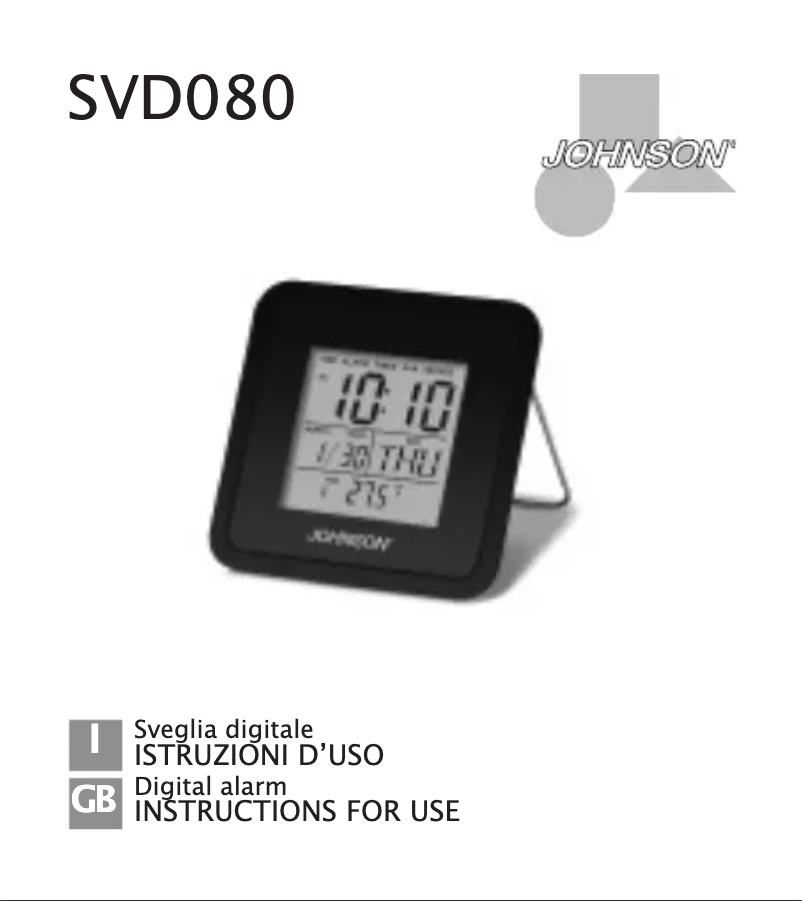 Page n°1 - Manuel utilisateur Johnson SVD080