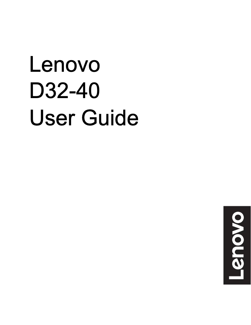 Page n°1 - Manuel utilisateur Lenovo D32-40