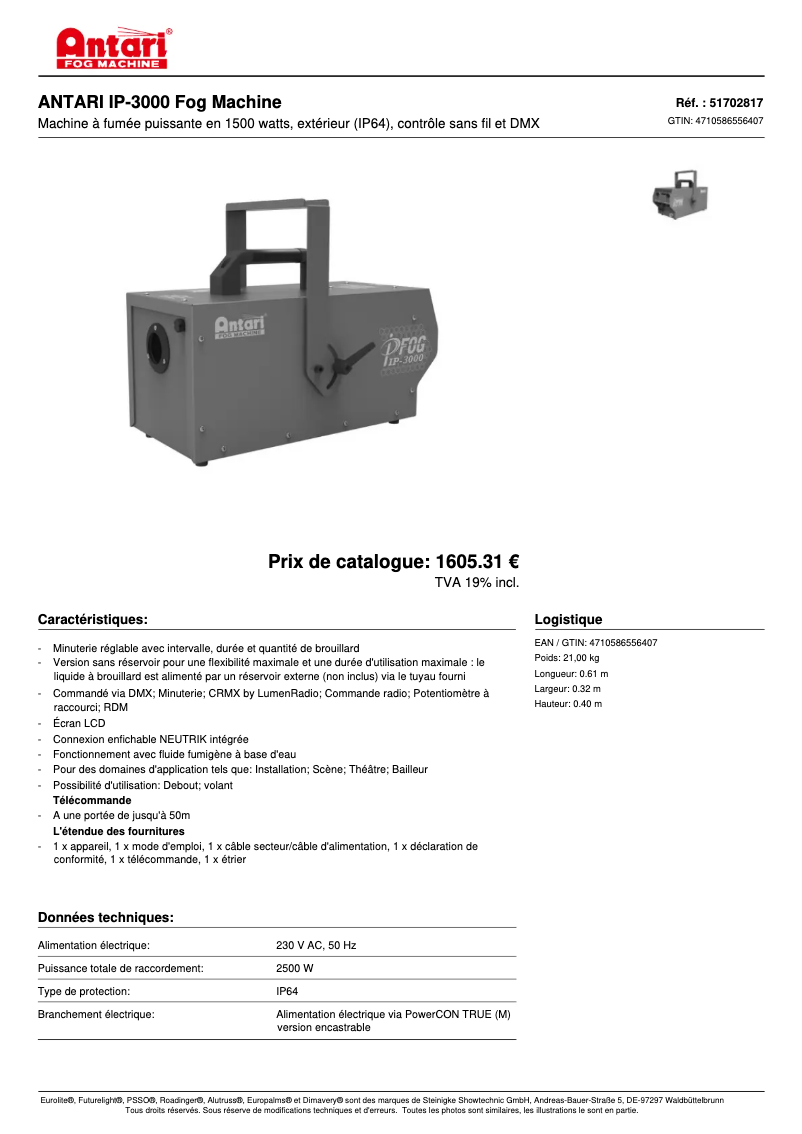 Image de la première page du manuel de l'appareil IP-3000