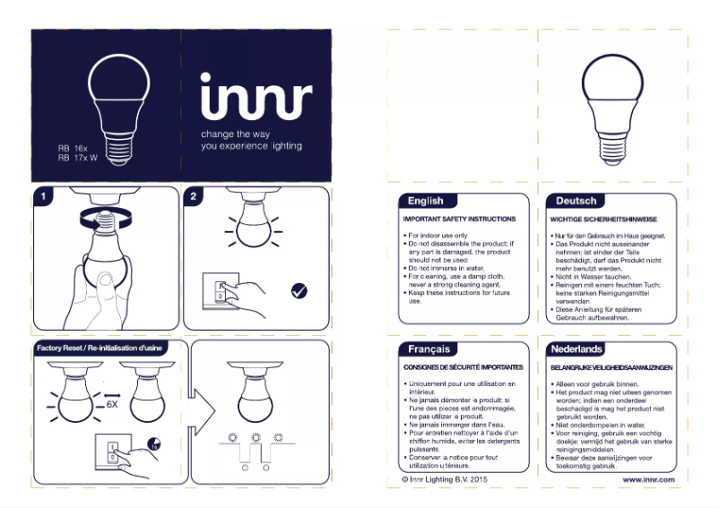 Page n°1 - Manuel utilisateur Innr Bulb