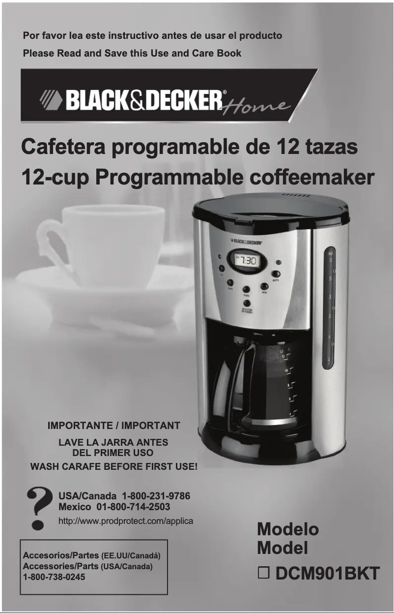 Page 1 de la notice Manuel utilisateur Black & Decker DCM901BKT