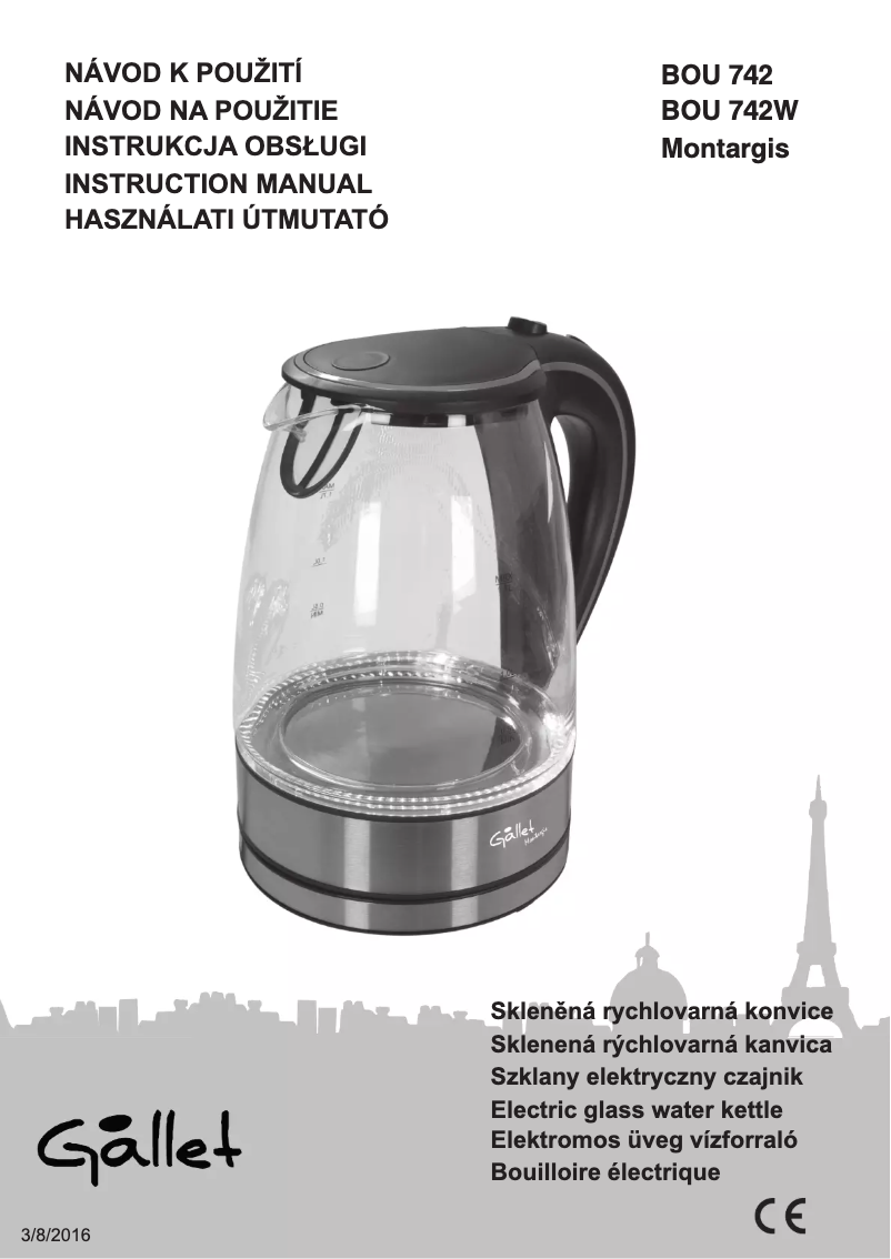 Page n°1 - Manuel utilisateur Gallet BOU742