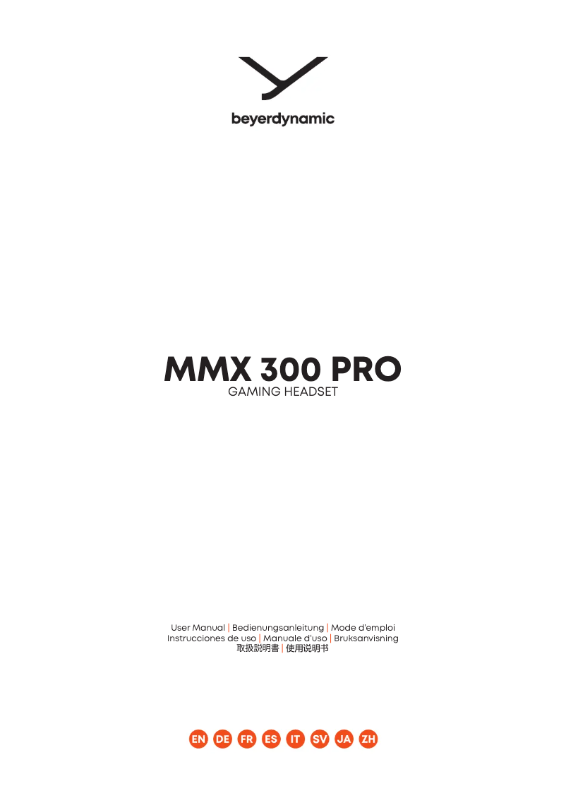Image de la première page du manuel de l'appareil MMX 300 PRO