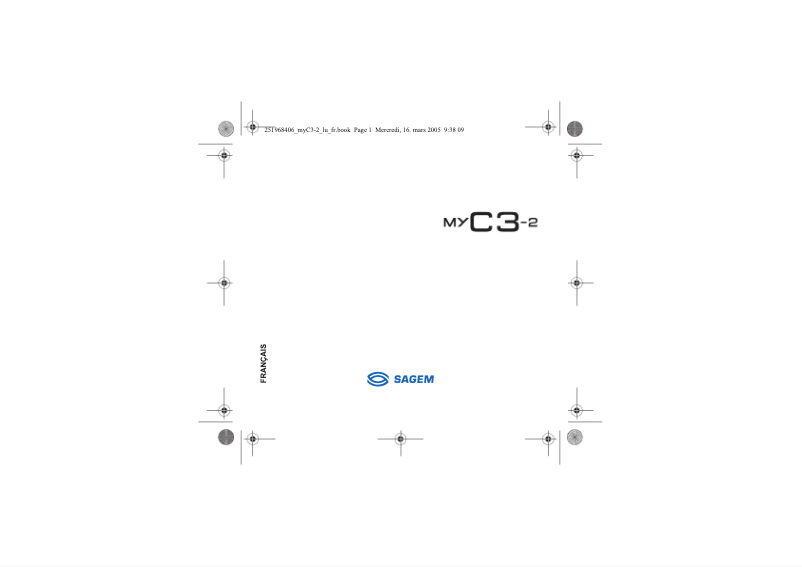 Page n°1 - Manuel utilisateur Sagem myC3-2