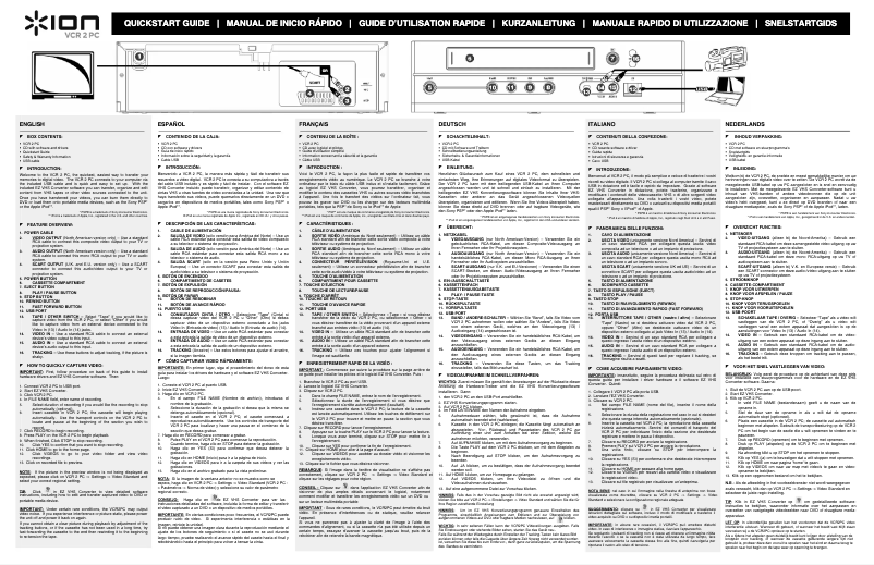 Image de la première page du manuel de l'appareil VCR 2 PC