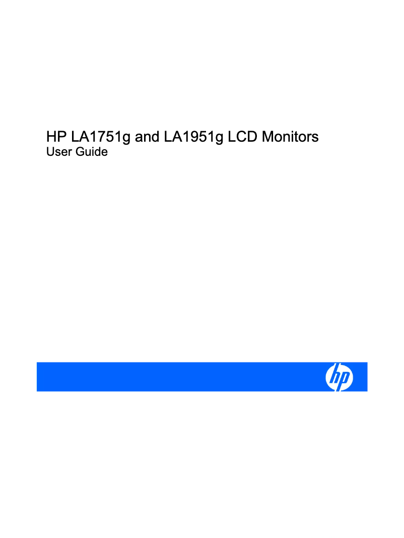 Page 1 de la notice Manuel utilisateur HP Compaq LA1751g
