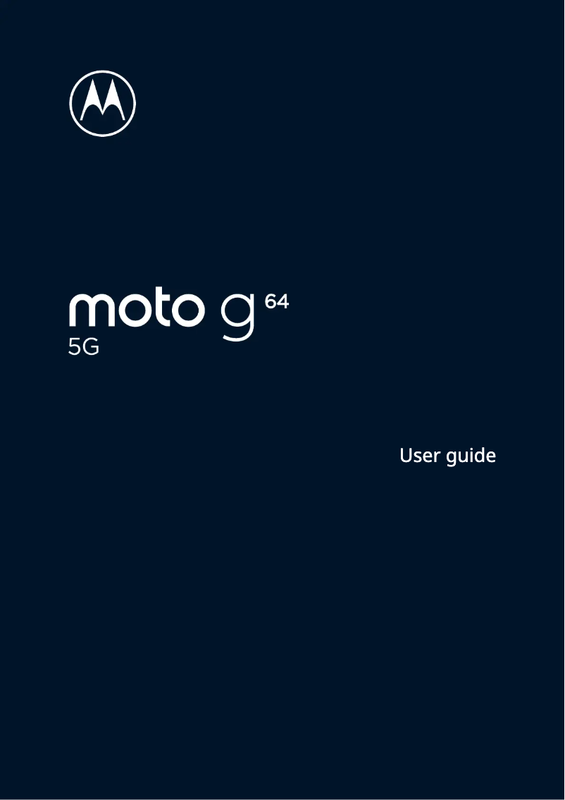 Page 1 de la notice Manuel utilisateur Motorola Moto G64 5G