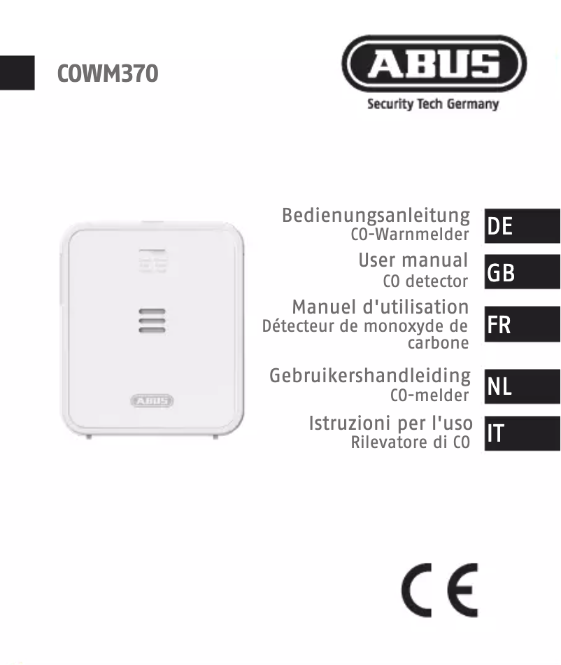 Page n°1 - Manuel utilisateur Abus COWM370