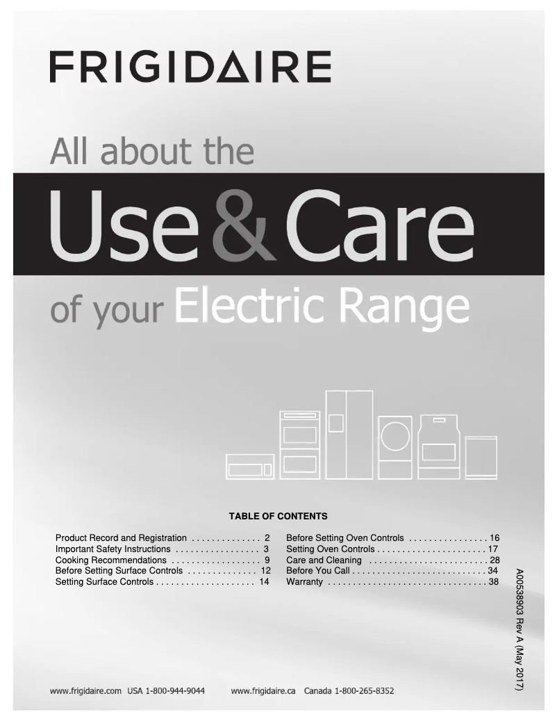 Page n°1 - Manuel utilisateur Frigidaire FFES3016TW