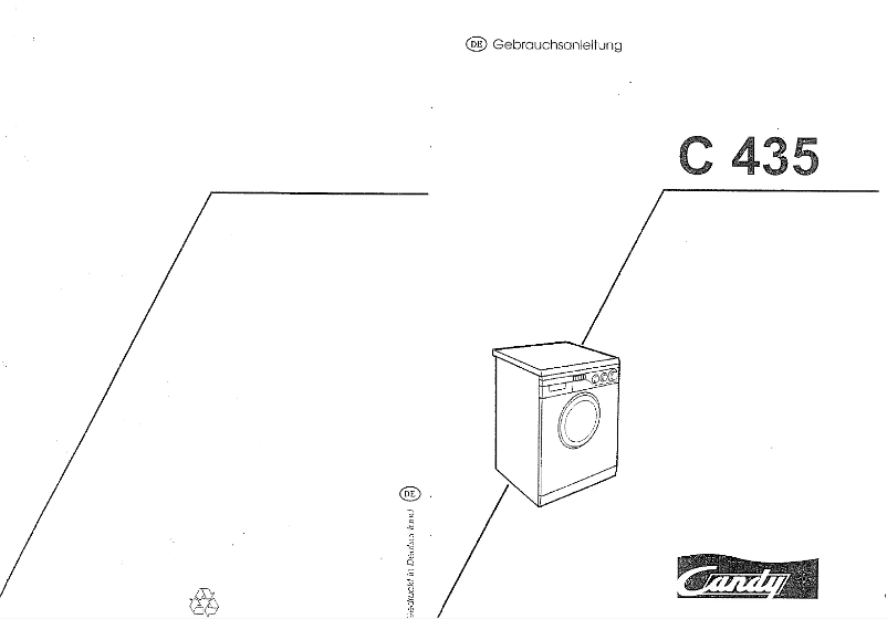 Page n°1 - Manuel utilisateur Candy C 435