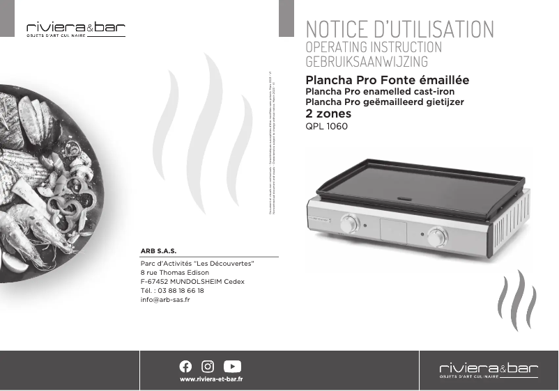 Image de la première page du manuel de l'appareil Plancha Pro QPL1060