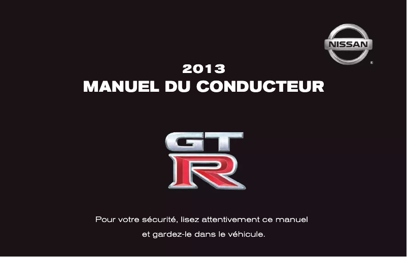 Page 1 de la notice Manuel utilisateur Nissan GT-R (2013)