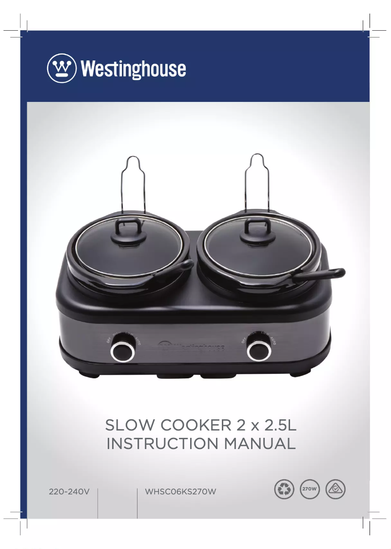 Page 1 de la notice Manuel utilisateur Westinghouse WHSC06KS