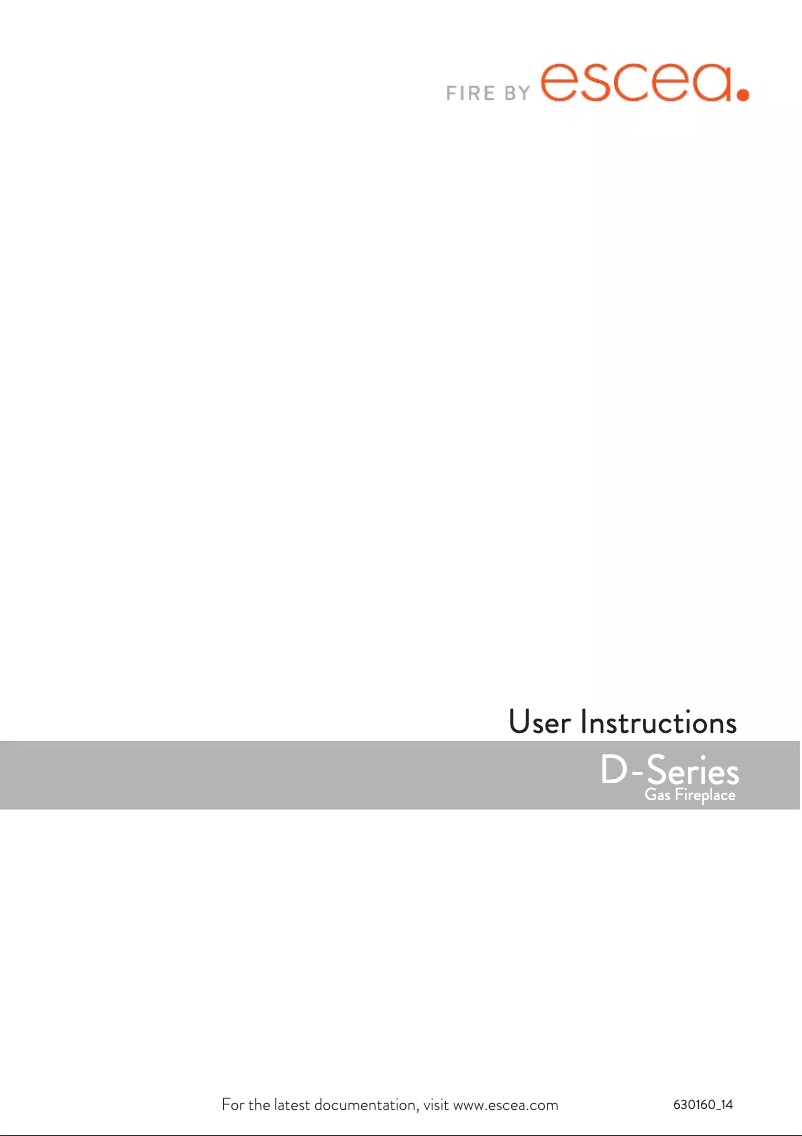 Page n°1 - Manuel utilisateur Escea DX1000