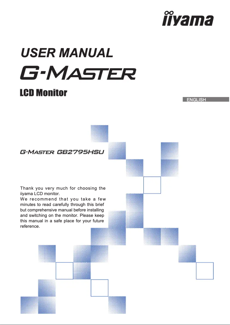 Page 1 de la notice Manuel utilisateur Iiyama G-Master GB2795HSU