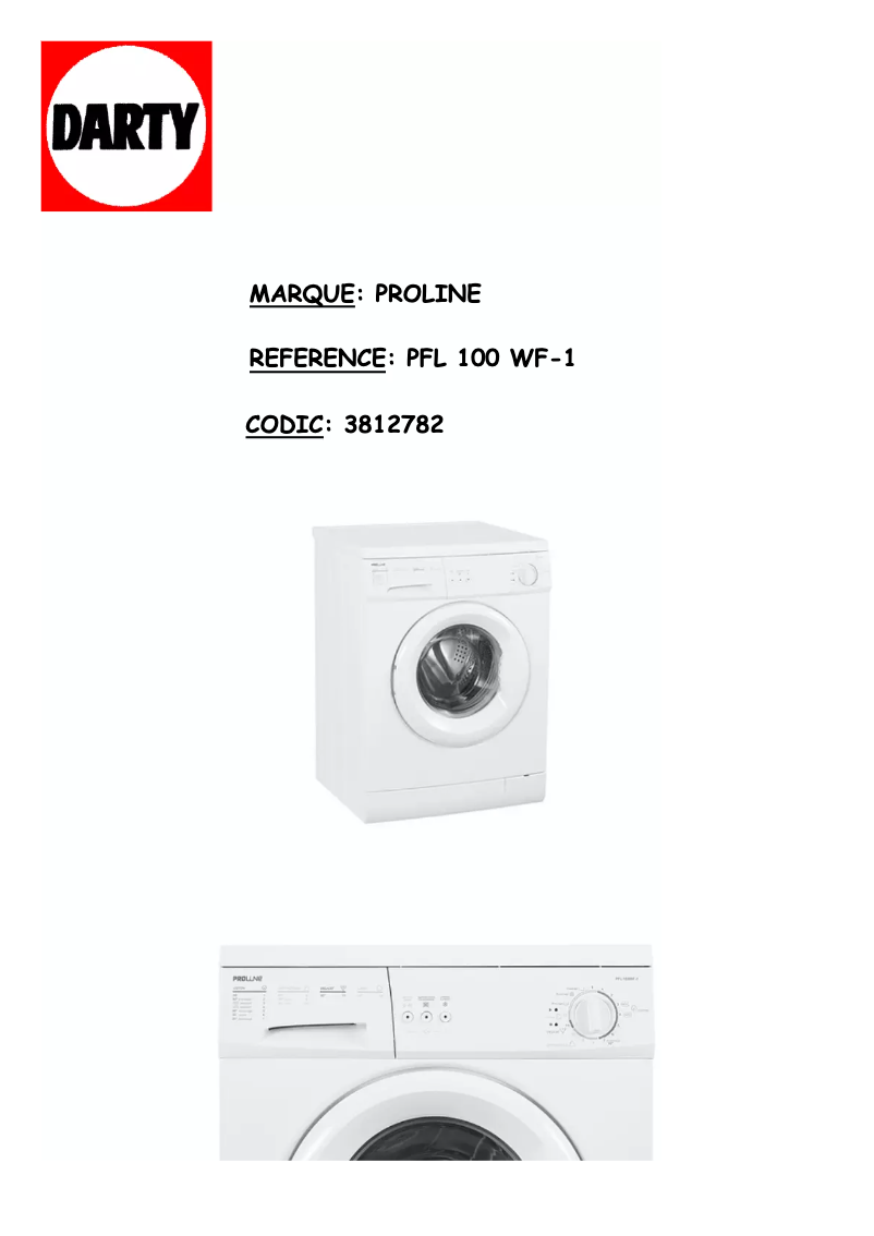 Imagen de la primera página del manual del dispositivo PFL 100