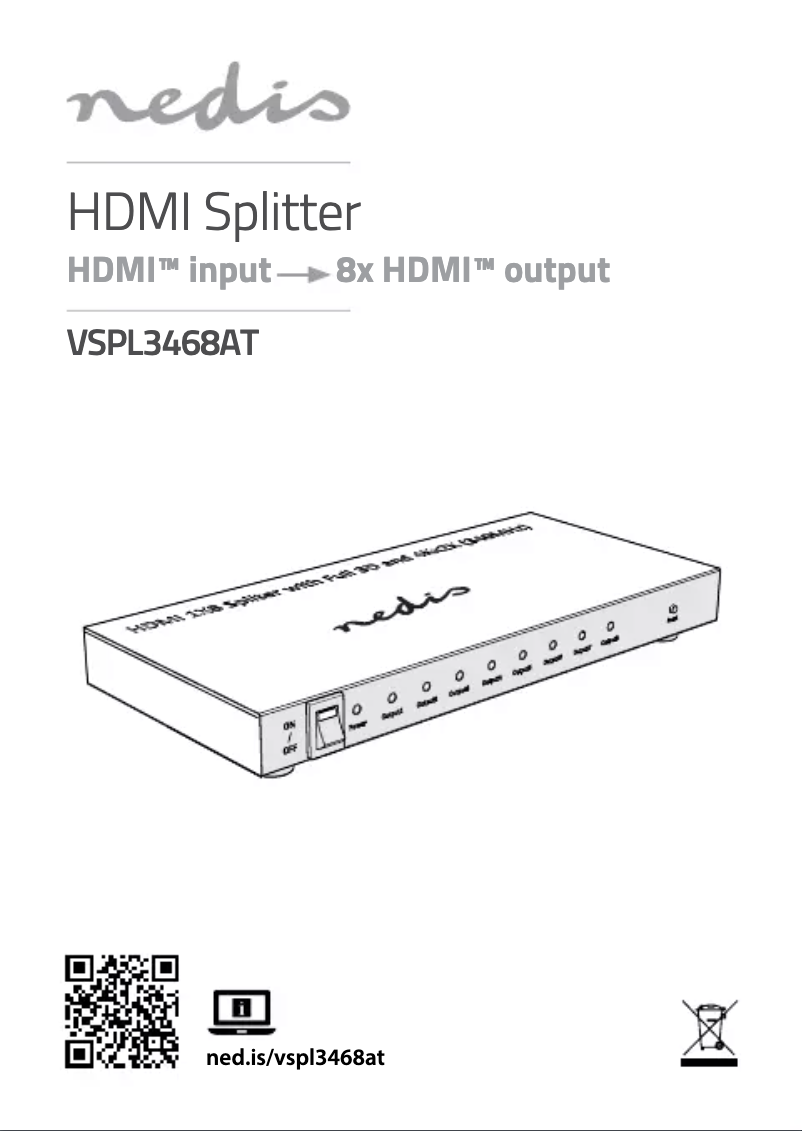 Page 1 de la notice Manuel utilisateur Nedis VSPL3468AT