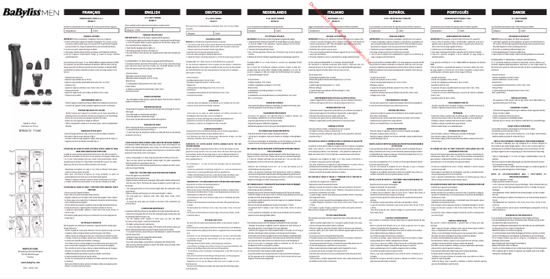Page 1 of the manual User Manual BaByliss MT860E