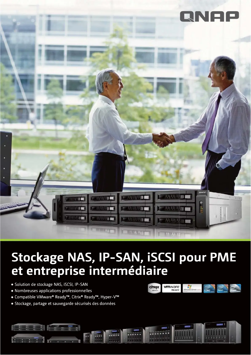 Page 1 de la notice Fiche technique QNAP TS-559 Pro+